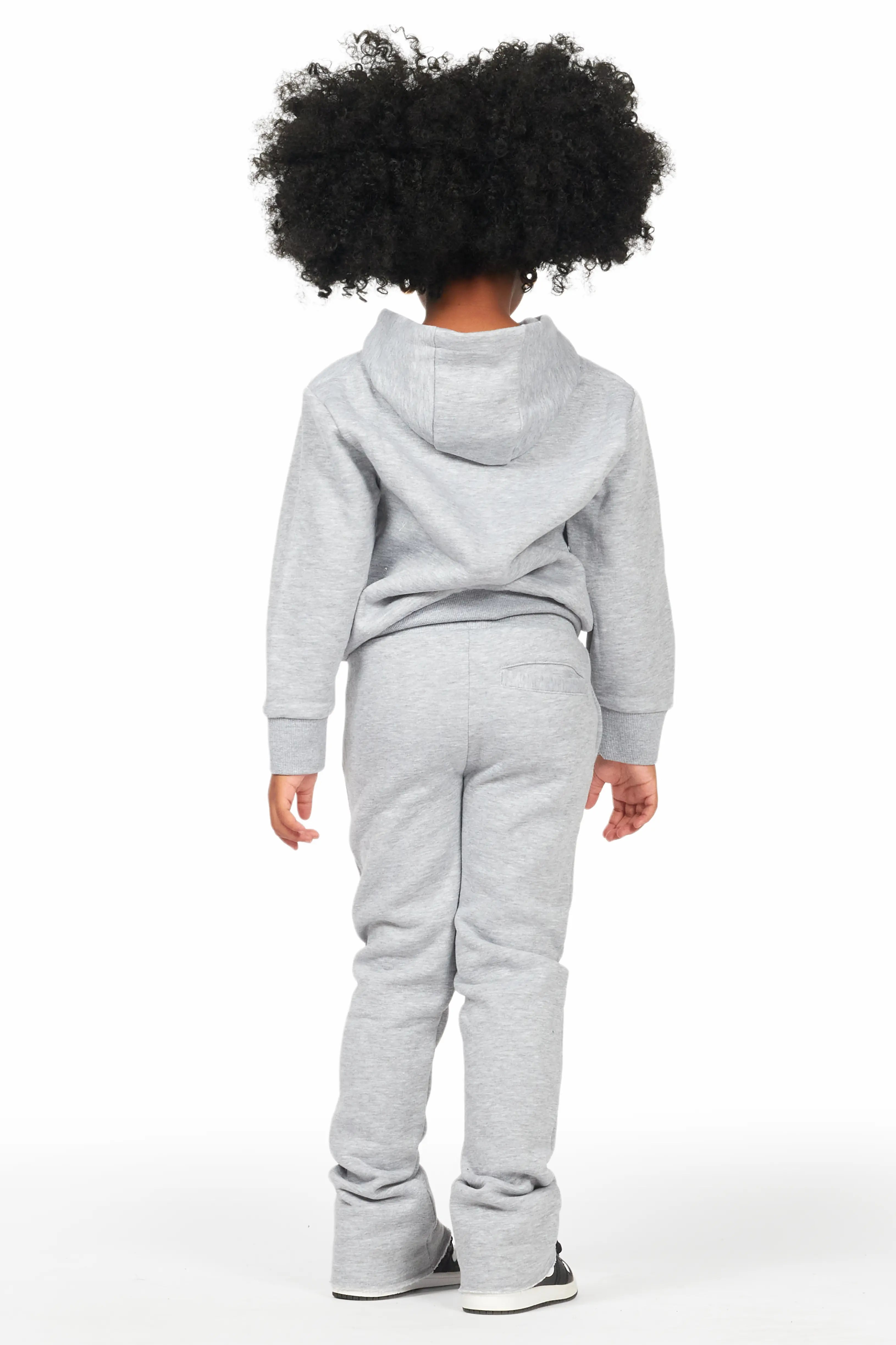 Girls Scarlie Grey Stacked Flare Track Set