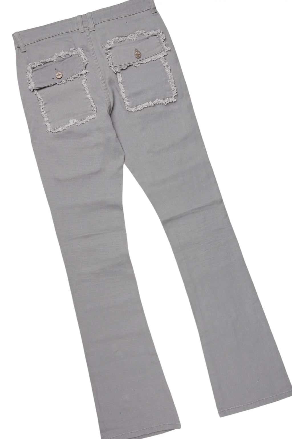 All Seeing Eyes Grey Long Sleeve T-Shirt/Stacked Flare Cargo Jean Bundle