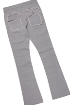 All Seeing Eyes Grey Long Sleeve T-Shirt/Stacked Flare Cargo Jean Bundle