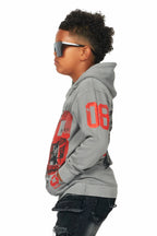 Boys Beau Vintage Grey Graphic Hoodie