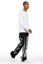 Skender Black Baggy Stacked Pant