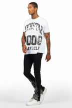 Samba Black Rhinestone Stacked Flare Jean