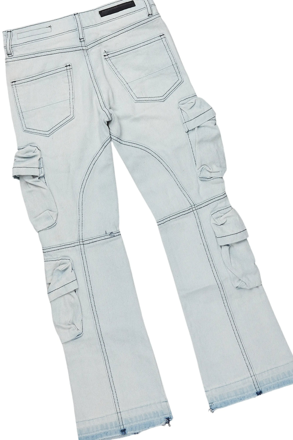 Boys Smitty Grey Hoodie/Stacked Flare Jean Set