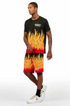 Roeland Black Flame Short Set