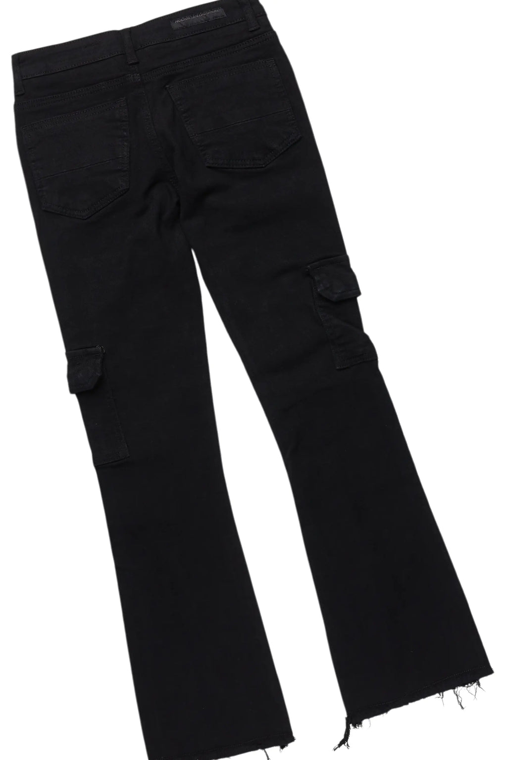 Boys Amos Dark Grey Hoodie/Stacked Flare Jean Set