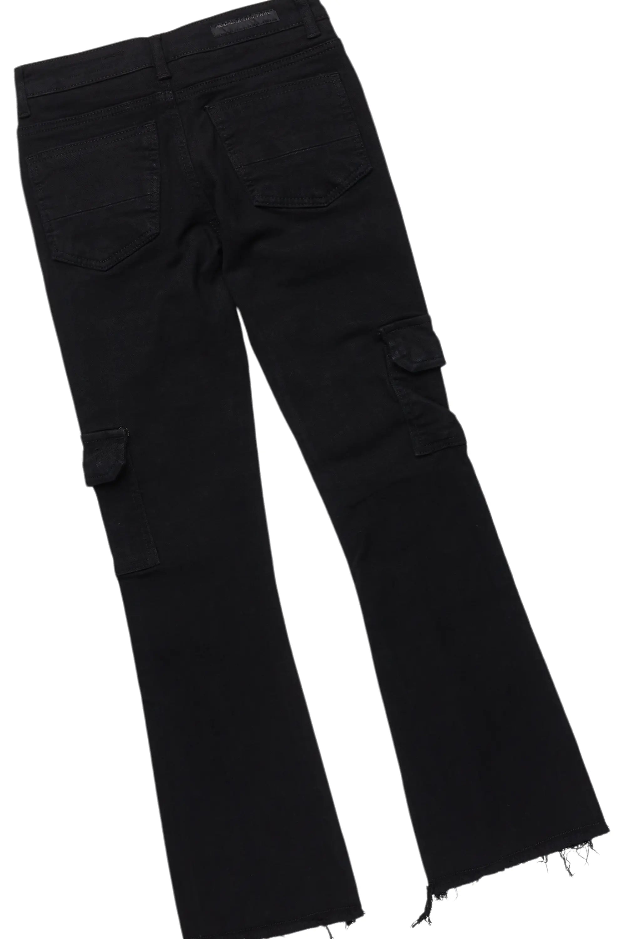 Boys Amos Dark Grey Hoodie/Stacked Flare Jean Set