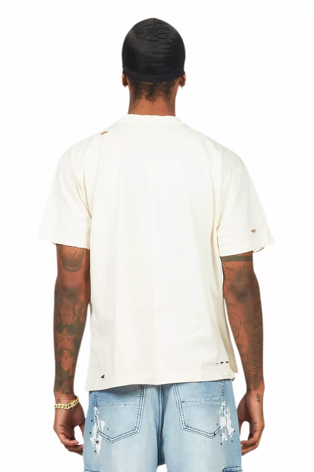 Beno Beige Oversized Graphic T-Shirt