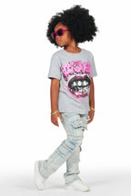 Girls Addy Blue Skinny Fit Cargo Jean