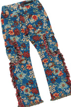 Boys Gabin Royal/Blue Multi Hoodie/Stack Flare Jean Set