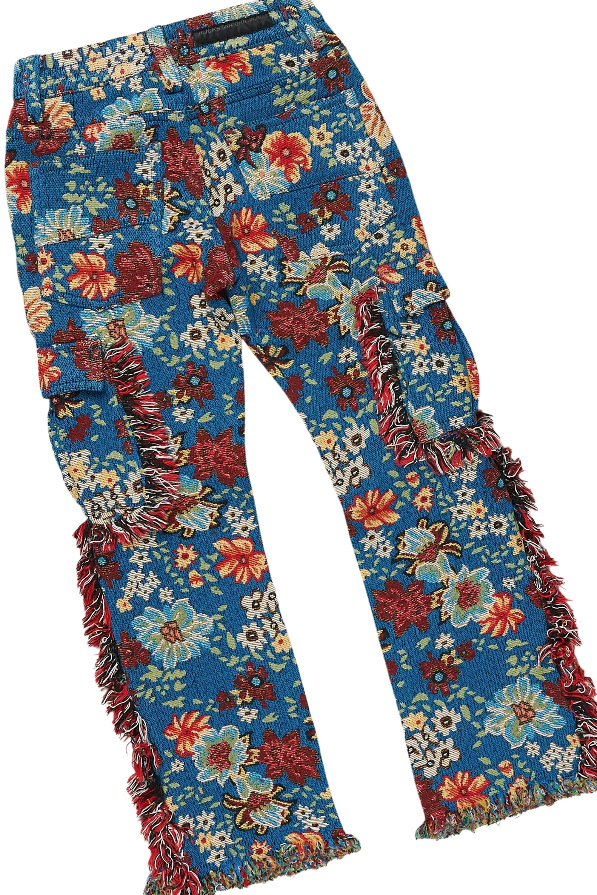 Boys Flavio Maroon Hoodie/Stacked Flare Jean Set