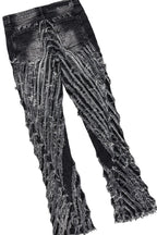 Amina Black Oversized T-Shirt/Stacked Flare Jean Bundle