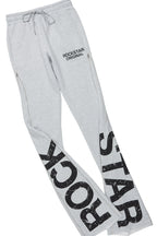 Deniska Heather Grey T-Shirt/Baggy Stacked Flare Track Set