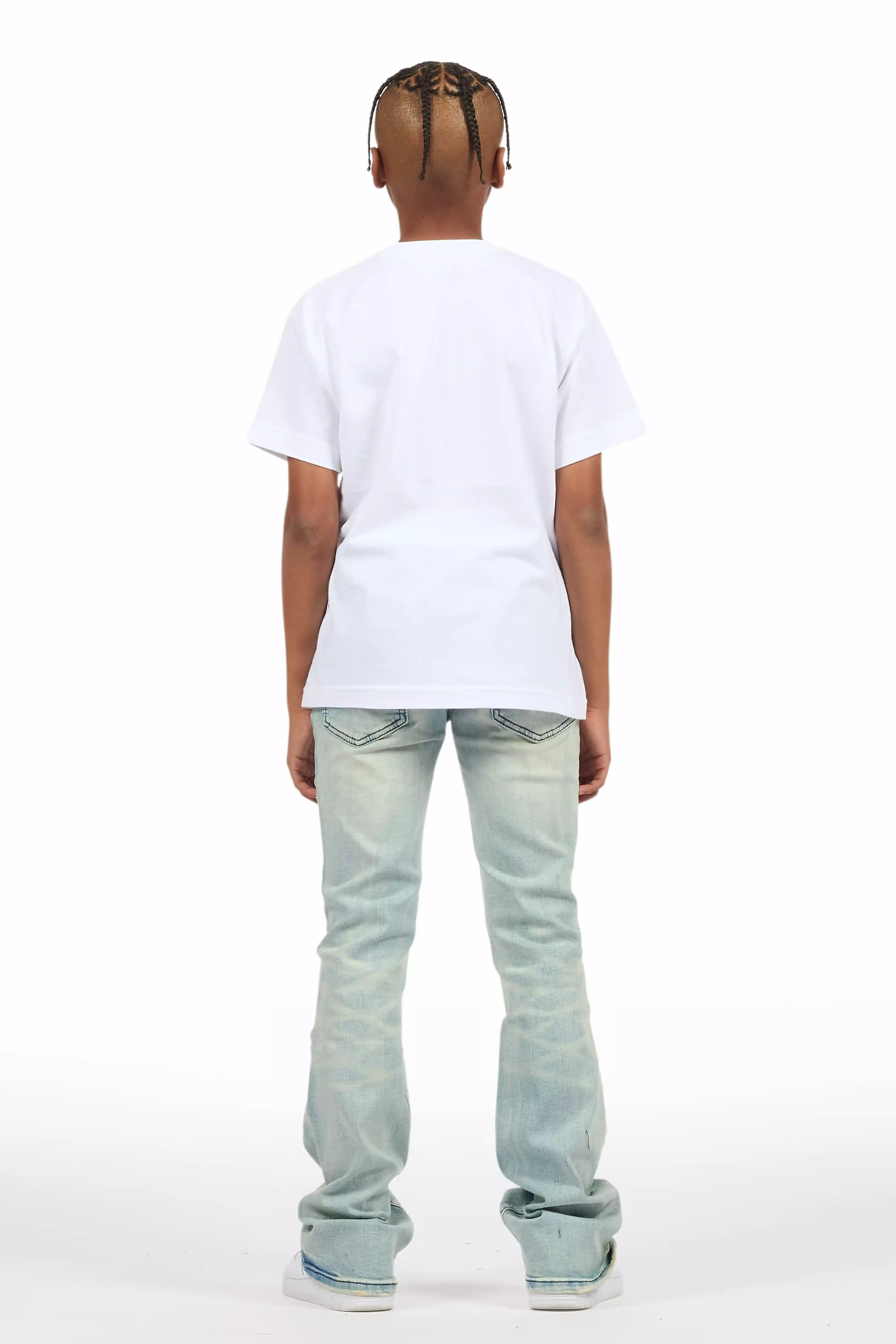 Boys Drick Light Blue Regular Fit Flare Jean