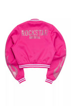 Beunca Hot Pink Rhinestone Varsity Jacket
