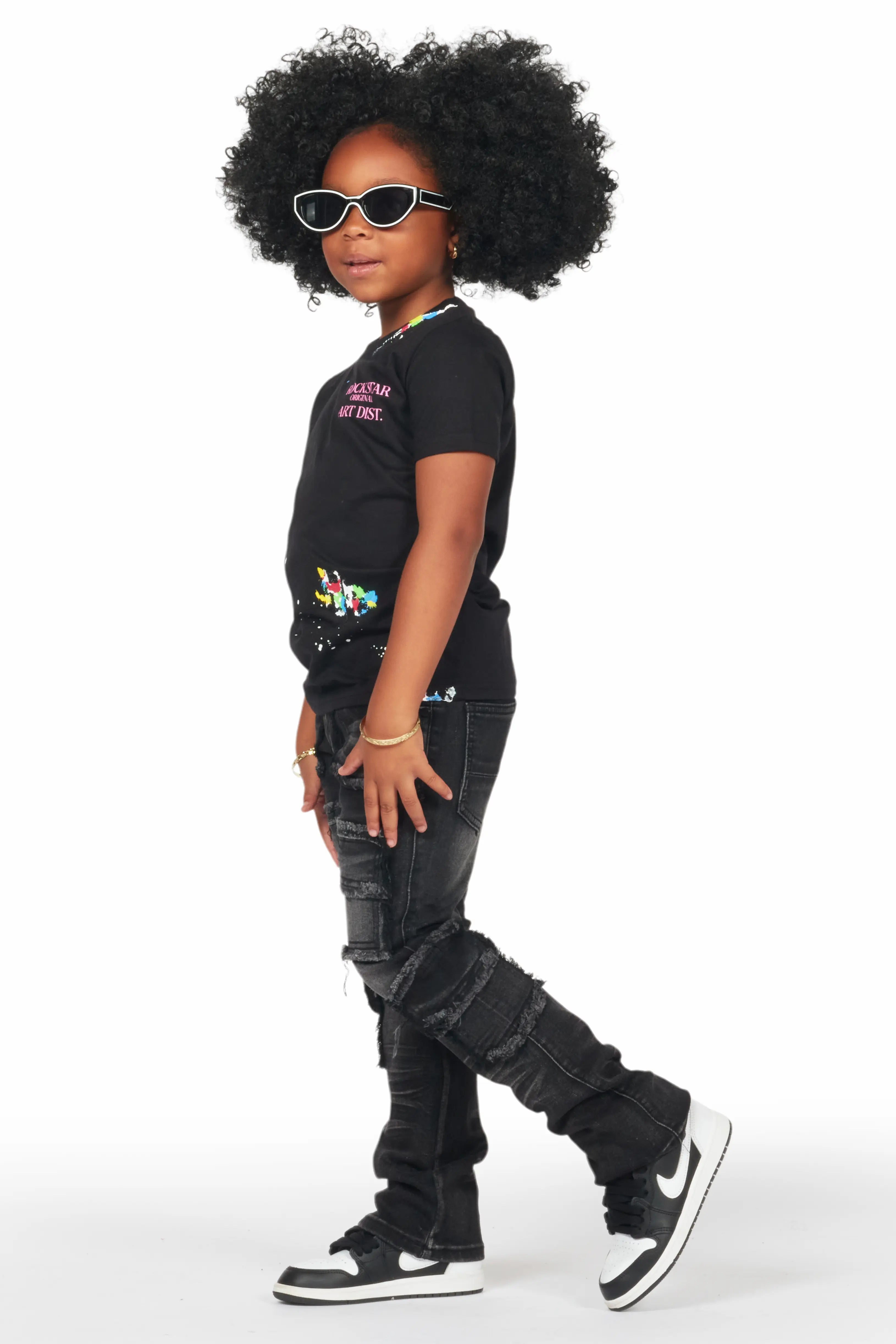 Girls Tyra Dark Grey Skinny Fit Cargo Jean