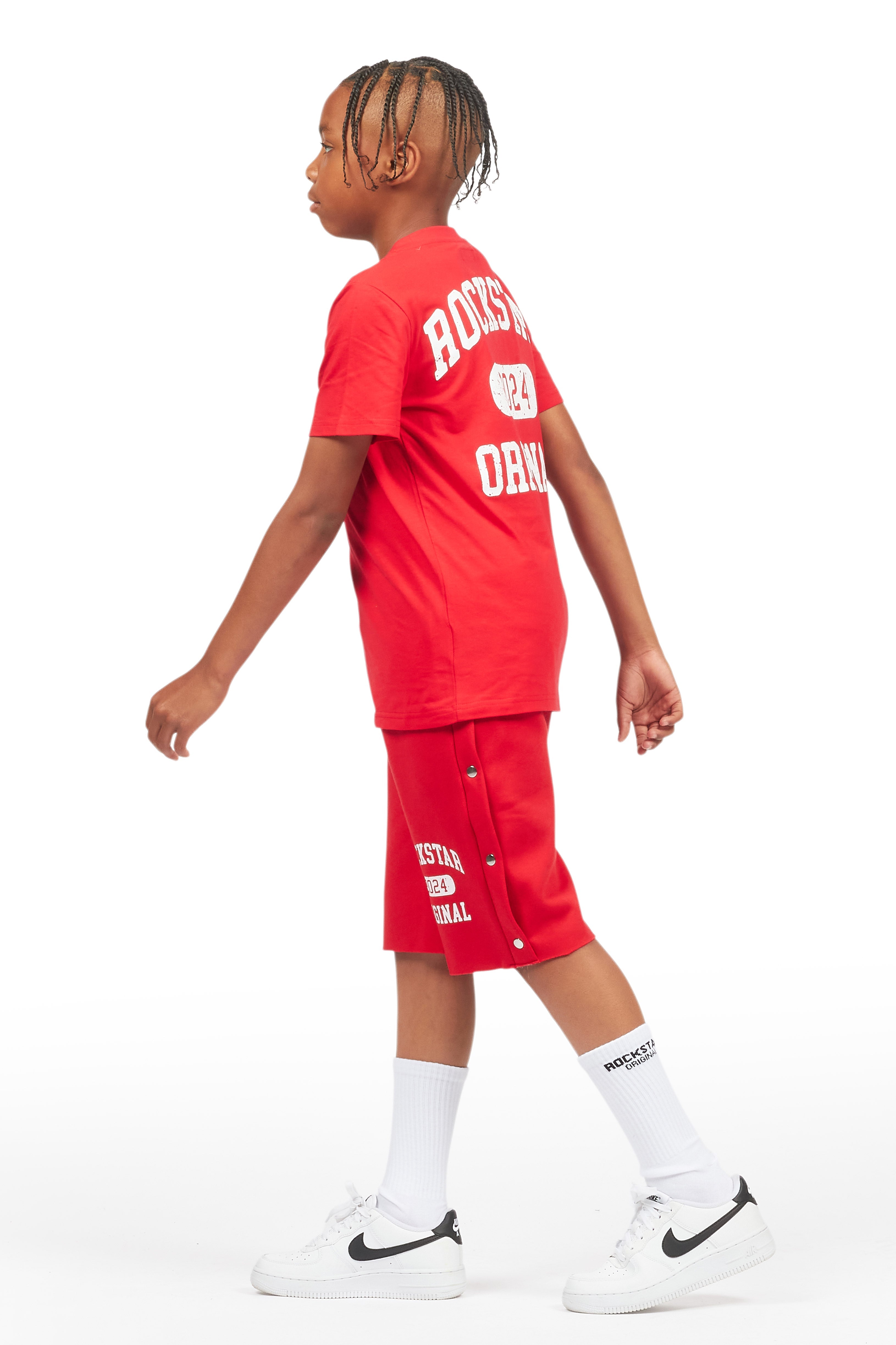 Boys Lex Red T-Shirt/Short Set