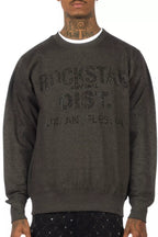 Raze Charcoal/Black Rhinestone Crewneck Sweatshirt