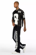 RSO 8 Black T-Shirt/Baggy Stacked Track Set