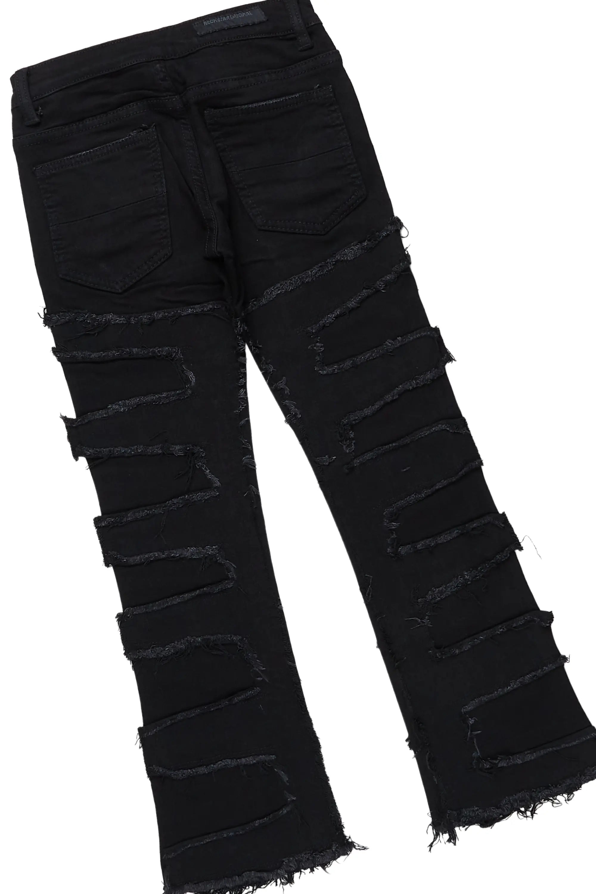 Boys Samael Black T-Shirt/Stacked Flare Jean