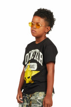 Boys Semaj Black Graphic T-Shirt