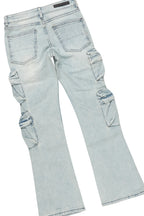 Boys Fields Red Mohair Hoodie/Baggy Cargo Jean Set