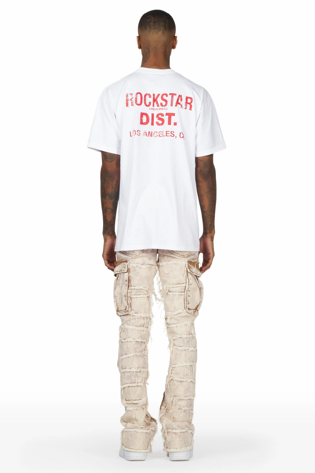 Slater Tan Stacked Flare Jean