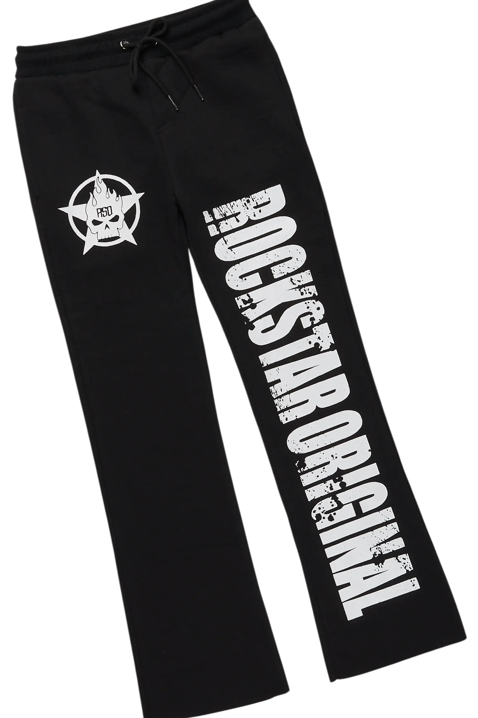 Boys Keve Black T-Shirt Flare Sweat Pant Set