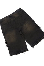 Beno Black/Yellow T-Shirt/Denim Short Set