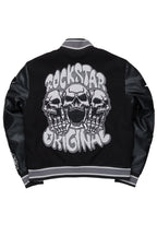 Vidar Black Varsity Jacket