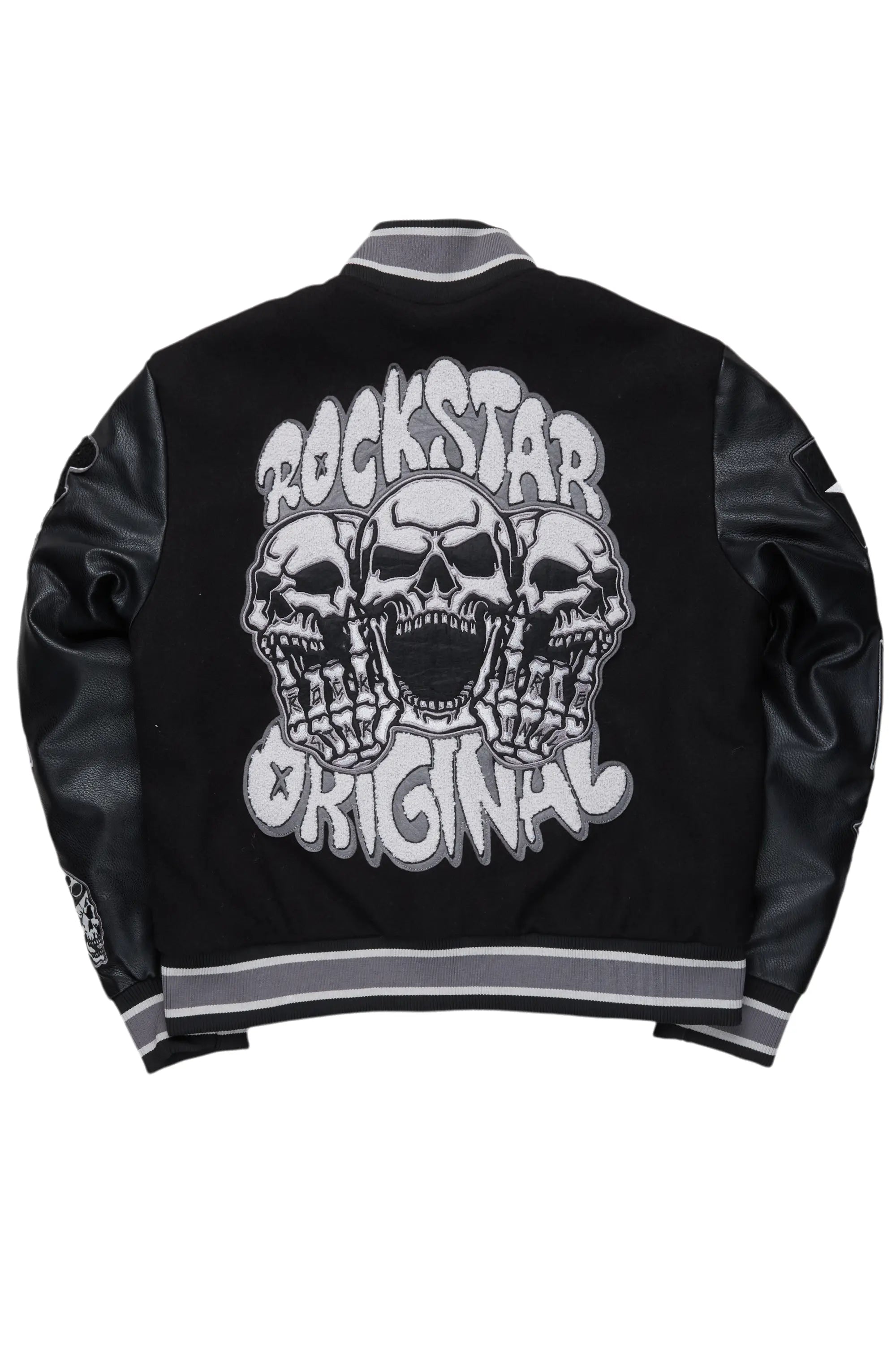 Vidar Black Varsity Jacket