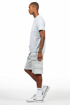 Jash Heather Grey/White Short Set