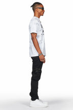 Garren Black Skinny Fit Cargo Jean