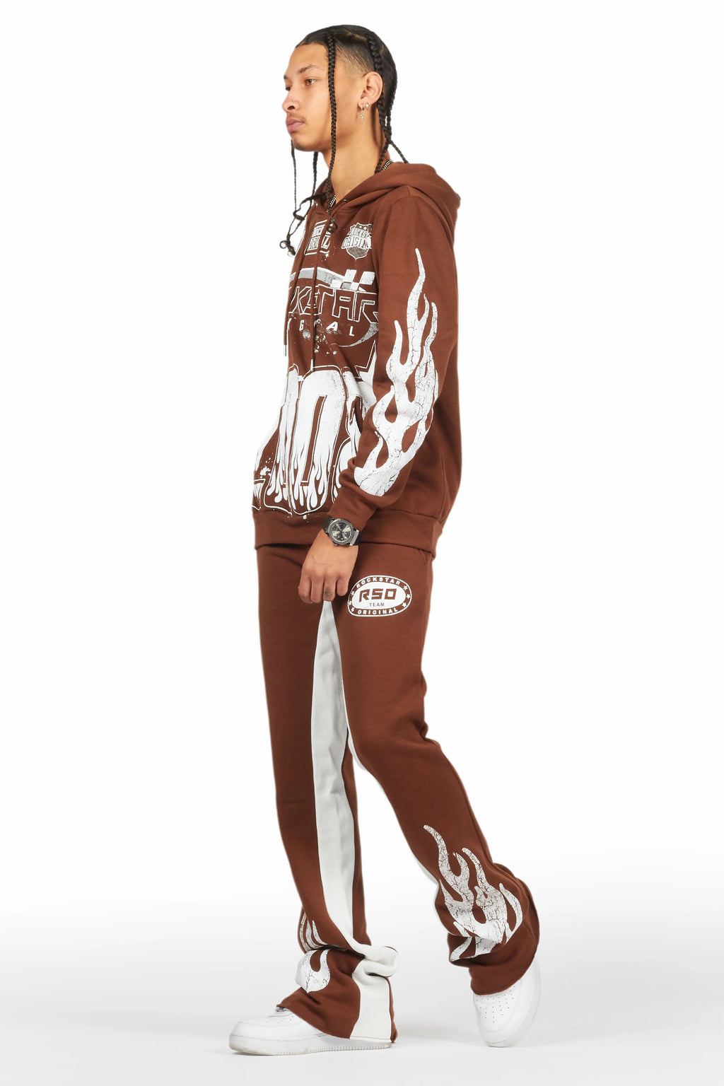 Amos Brown Hoodie/Baggy Track Pant Set