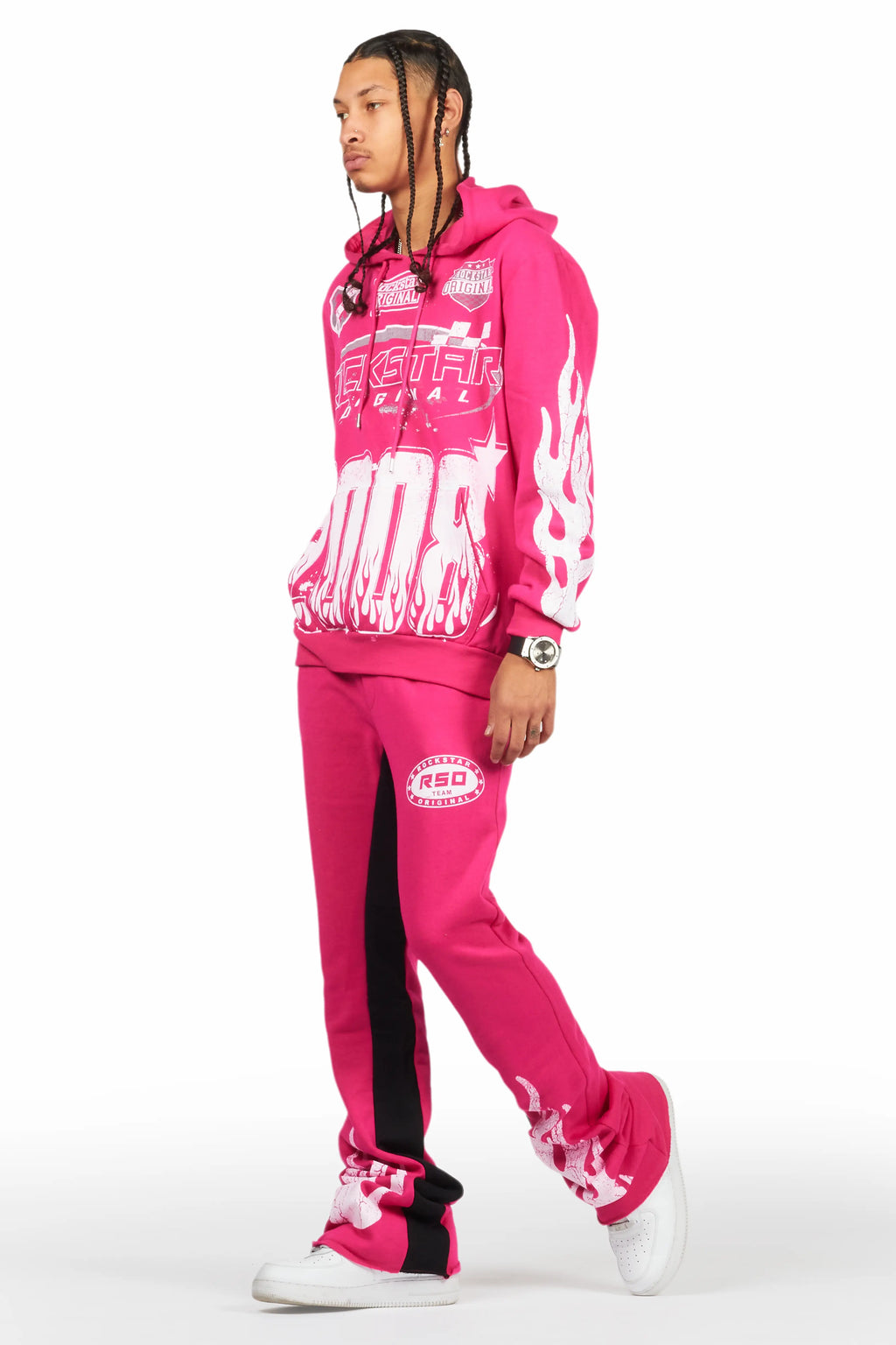 Amos Fuchsia Hoodie/Baggy Track Pant Set