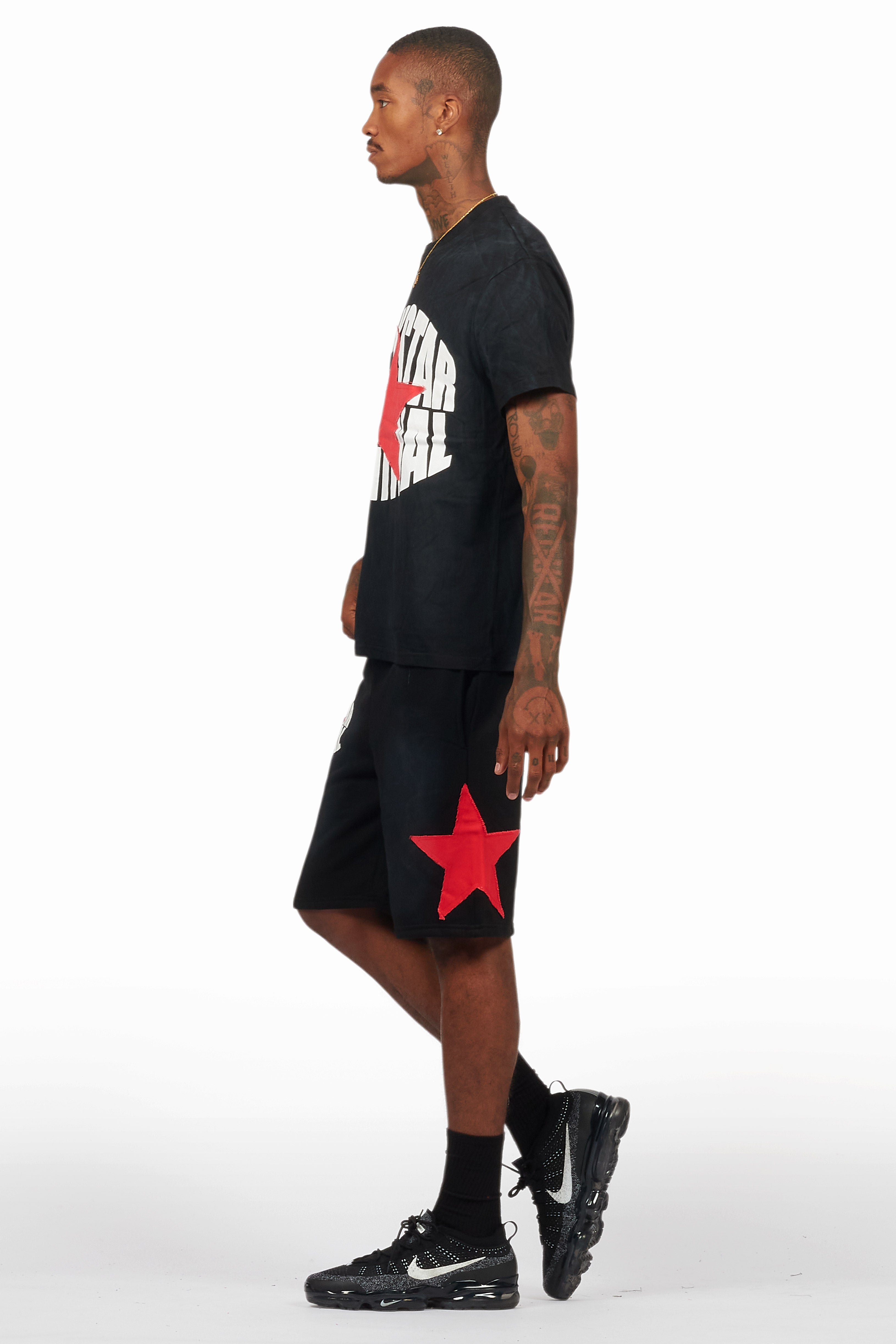 Sarge Vintage Black T-Shirt/Short Set