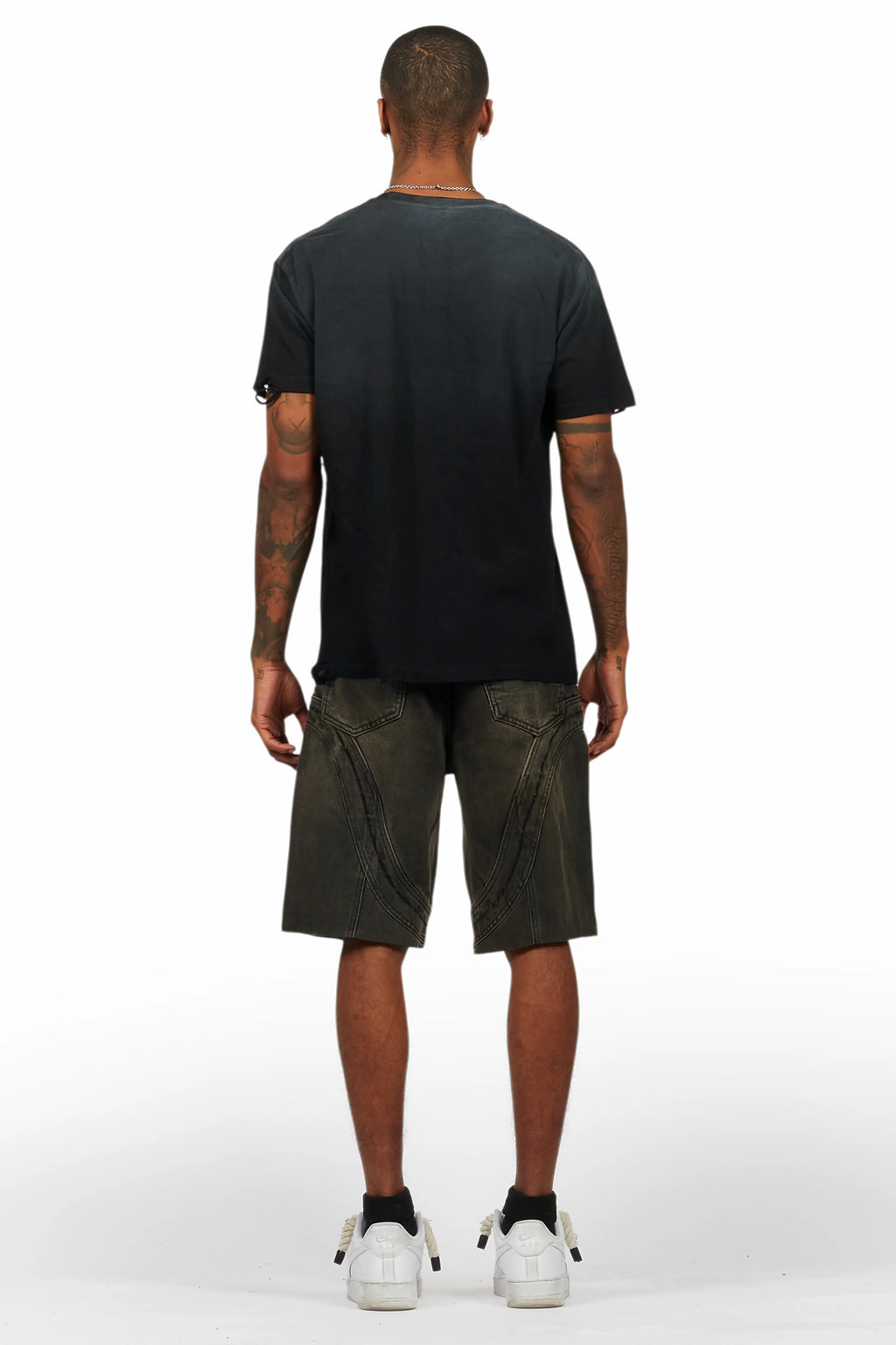 Gonen Black T-Shirt/Denim Short Set