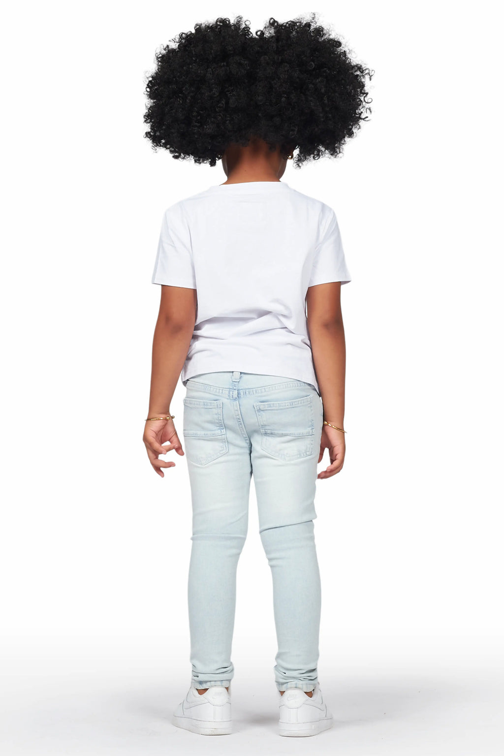 Girls Hadia Blue Ripped Skinny Jean