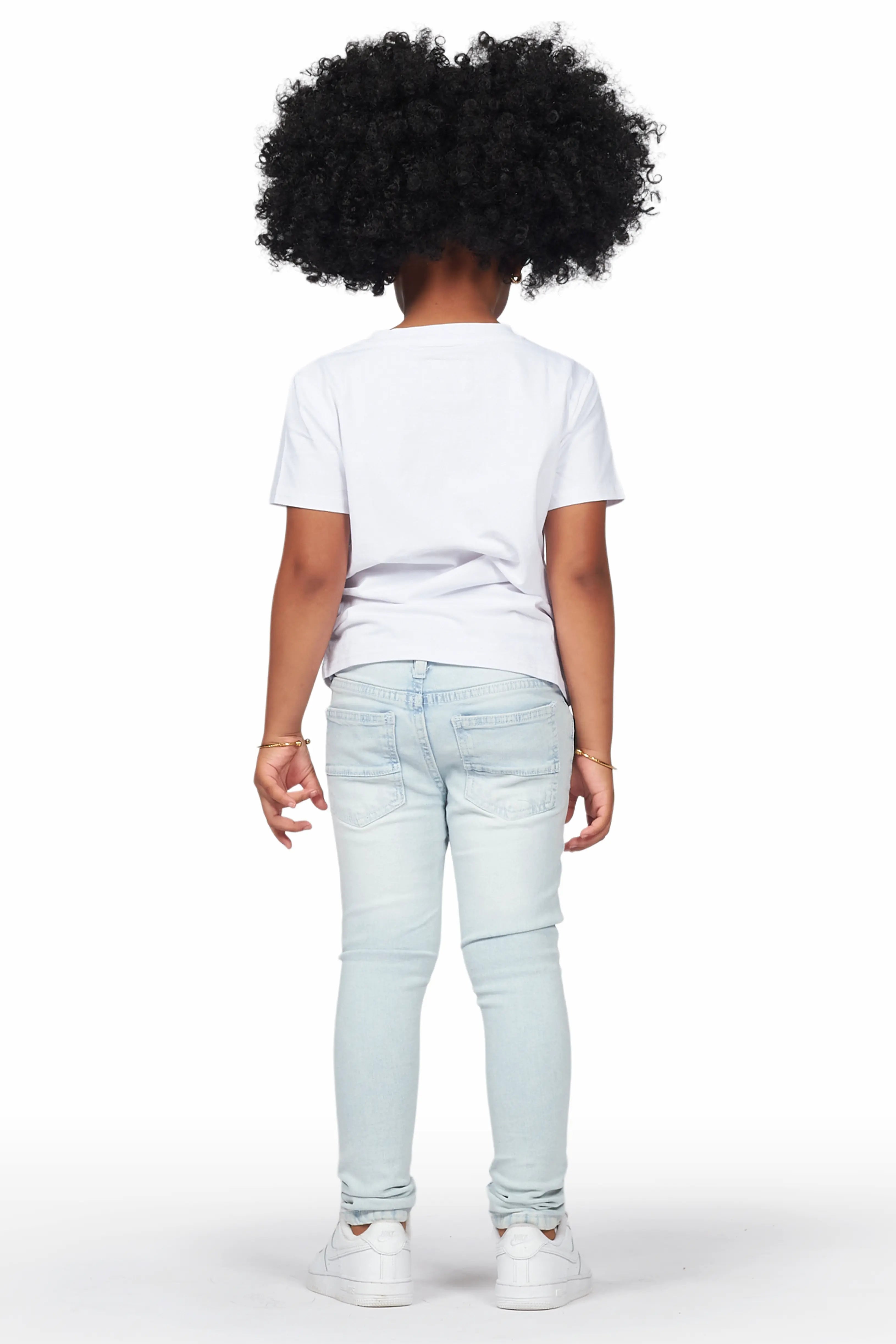 Girls Hadia Blue Ripped Skinny Jean