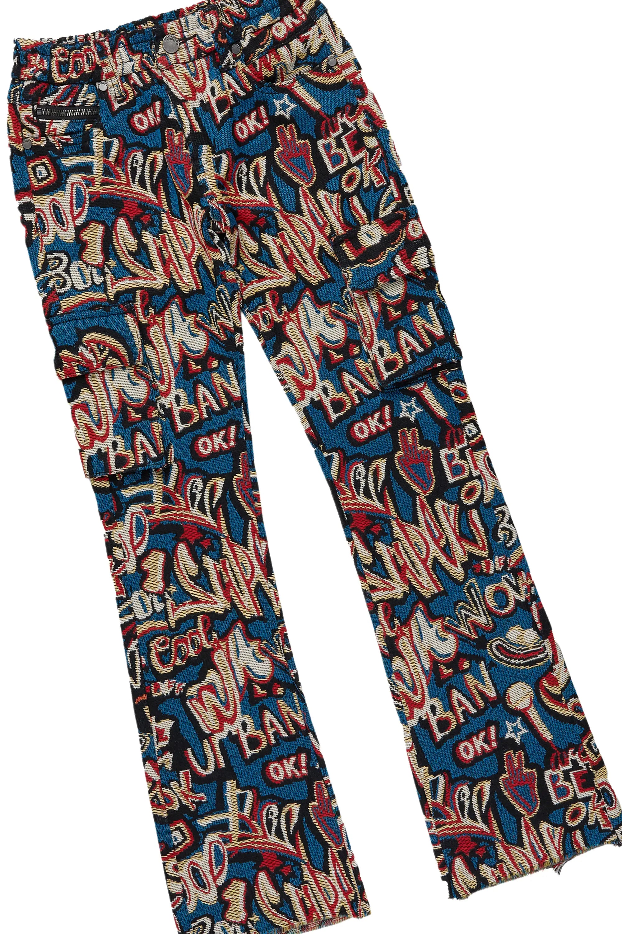 Boys Noam Black Hoodie/Stacked Flare Jean Set