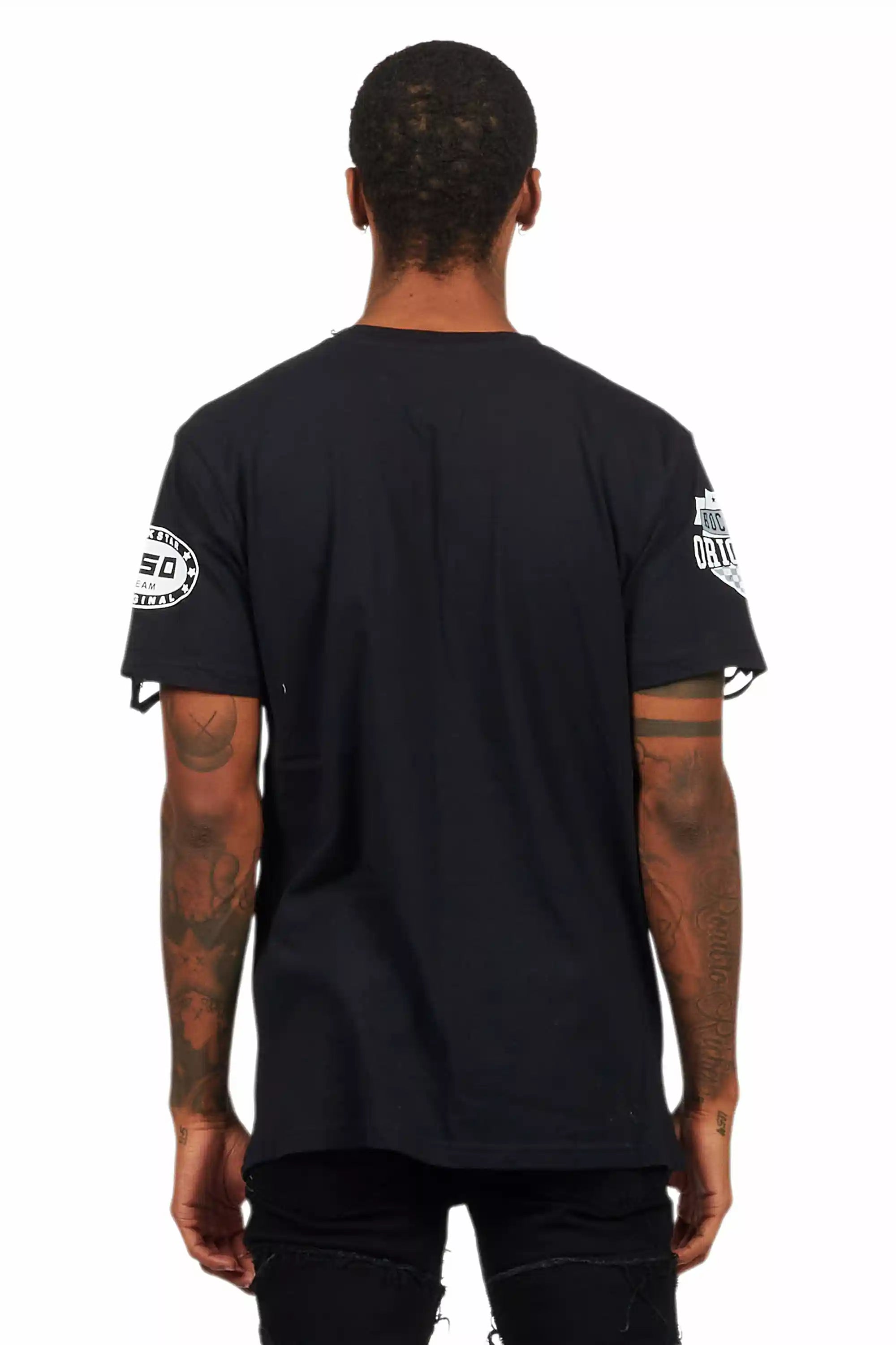 Amos Black Graphic T-Shirt