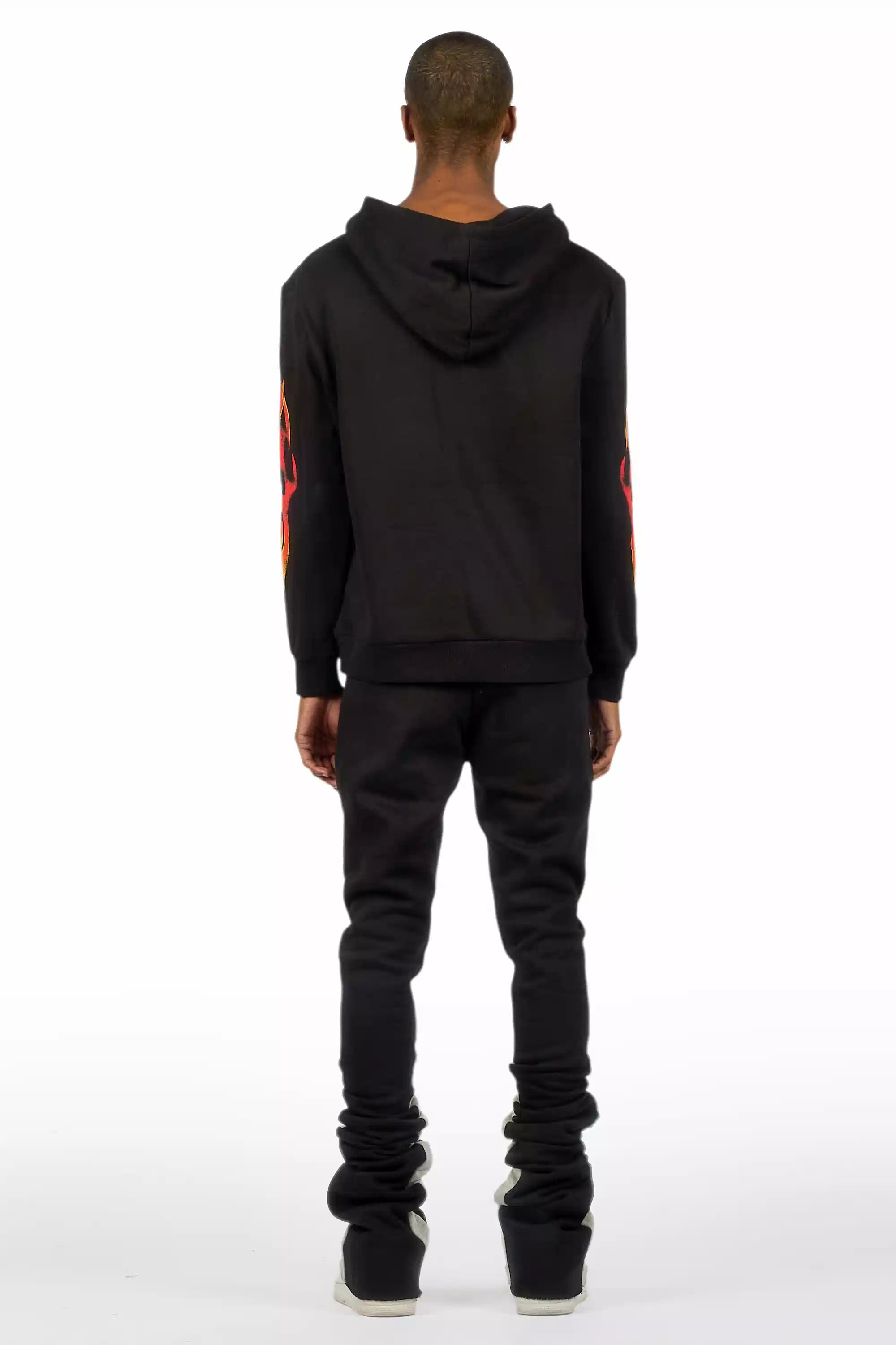 Zo Black/Orange Hoodie/Super Stacked Track Set