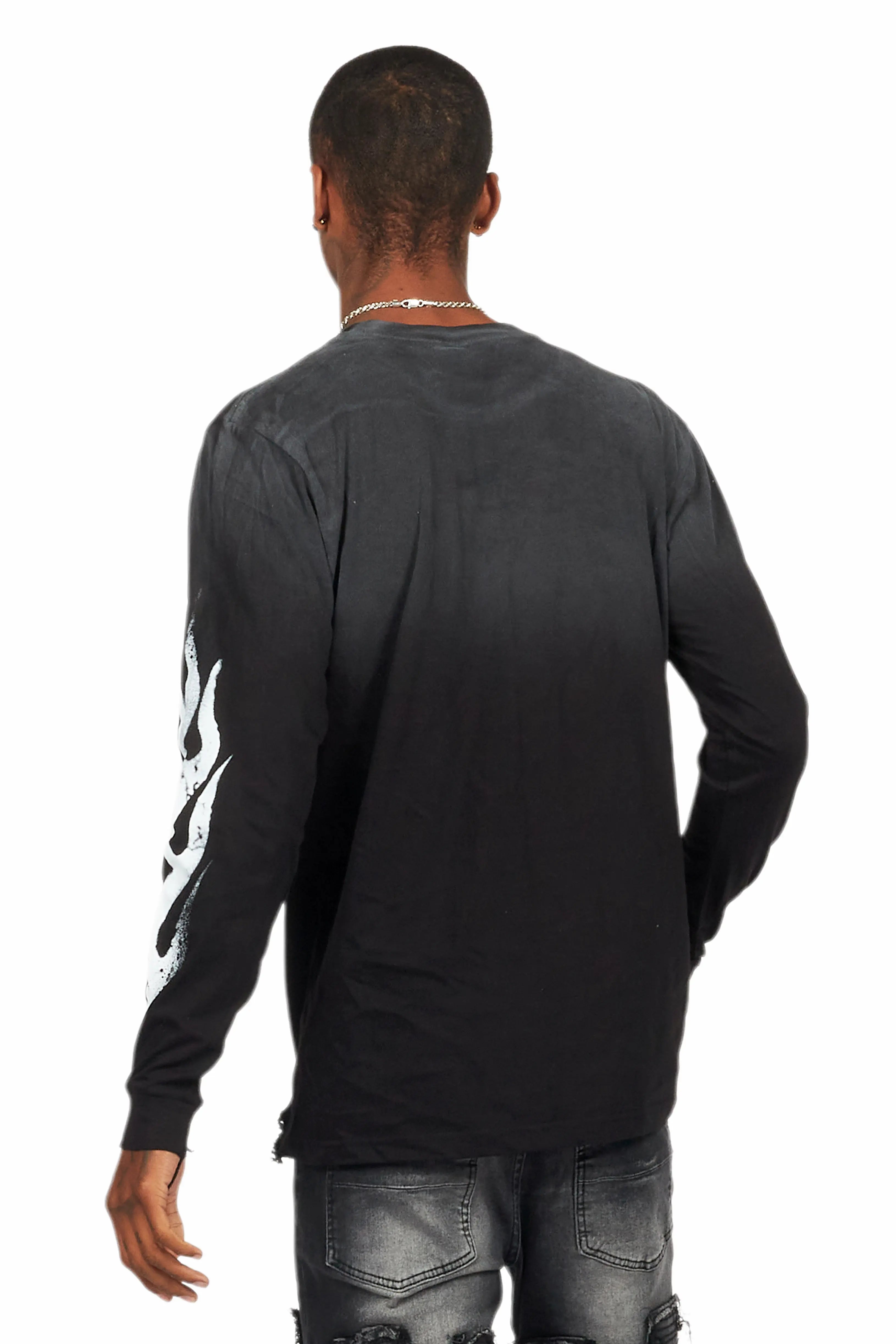 Banyan Black Long Sleeve Graphic T-Shirt