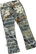 Boys Bridger Red/Tree Camo Hoodie/Stacked Flare Jean Set