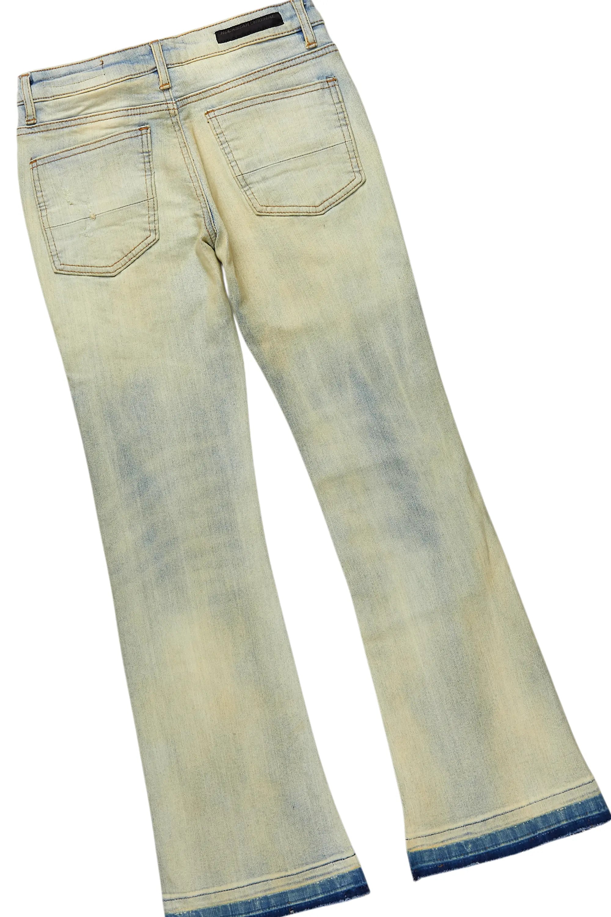 Boys Amos Royal Blue Hoodie/Stacked Flare Jean Set