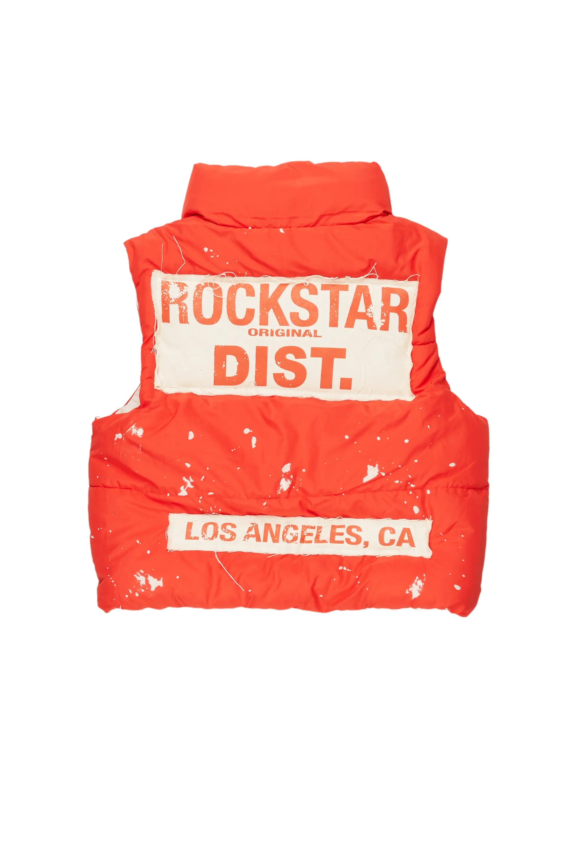 Paigy Orange Puffer Vest