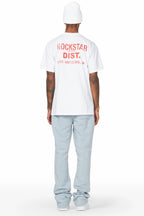 Andrew Heather Grey Patchwork Stacked Flare Pants