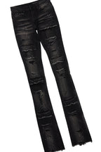 Bubble White/Black T-Shirt/Super Stacked Flare Jean Bundle