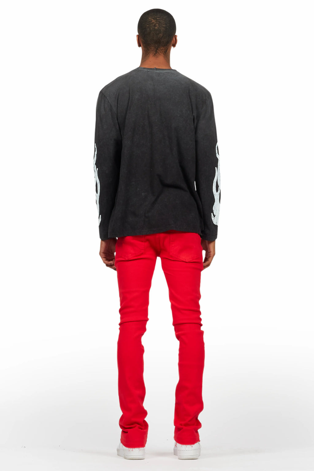 Dag Red Stacked Flare Jean