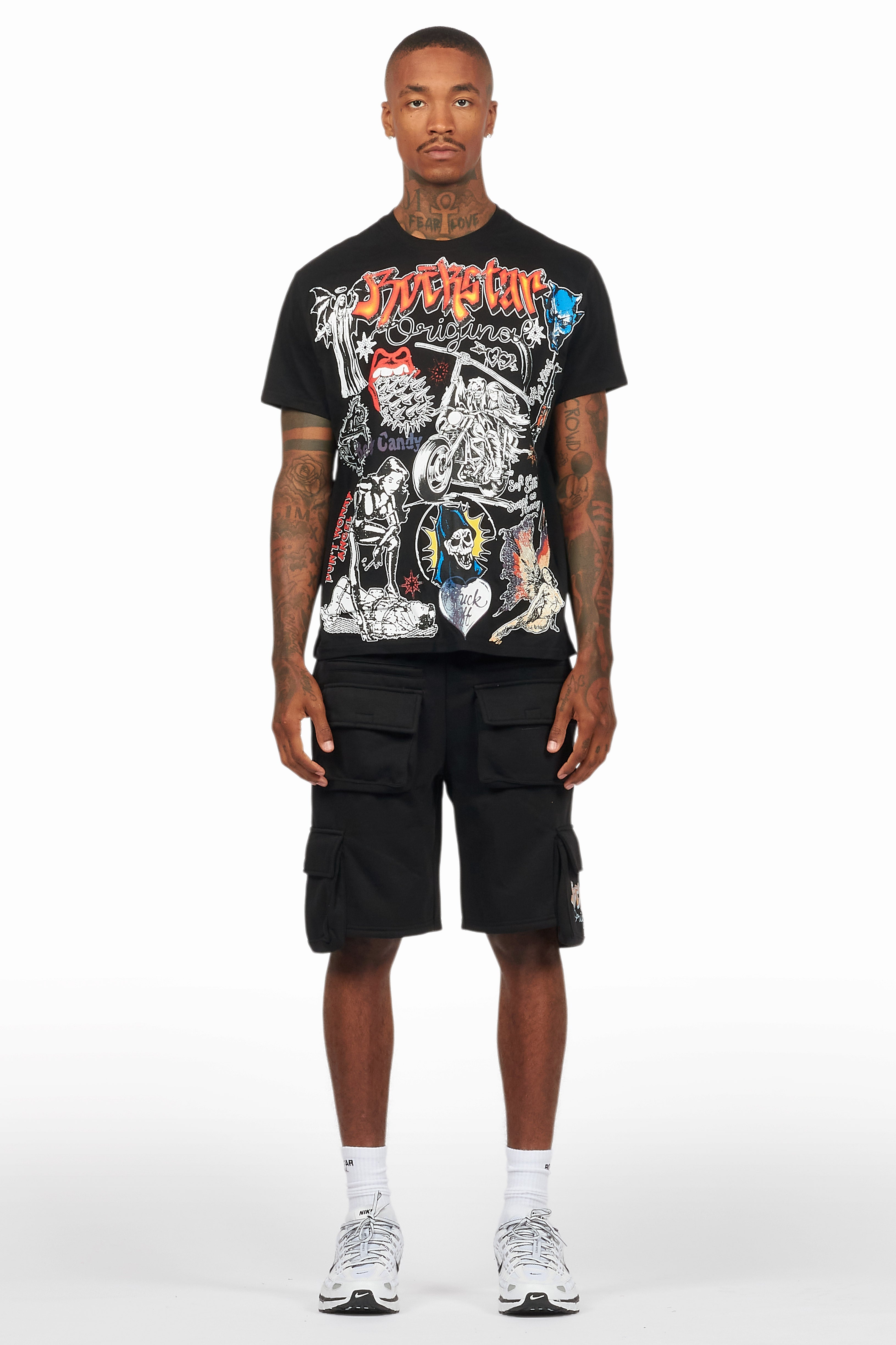 Shoota Black/Red Short Set