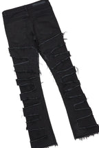 Schmear Black T-Shirt/Stacked Flare Jean Bundle